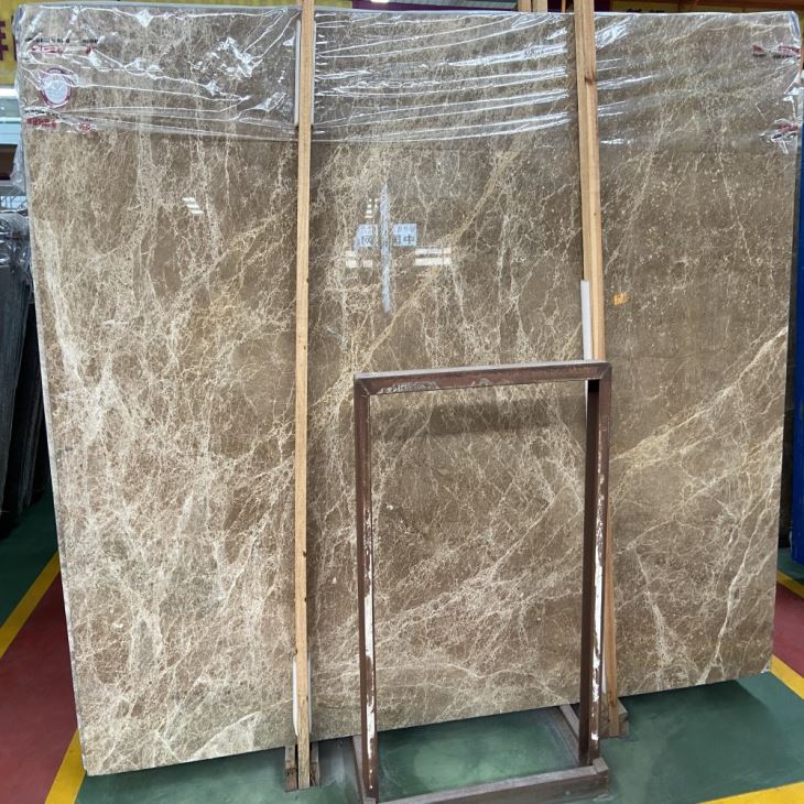 light emperador marble slab polished