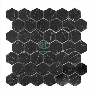 Płytka sześciokątna Nero Marquina